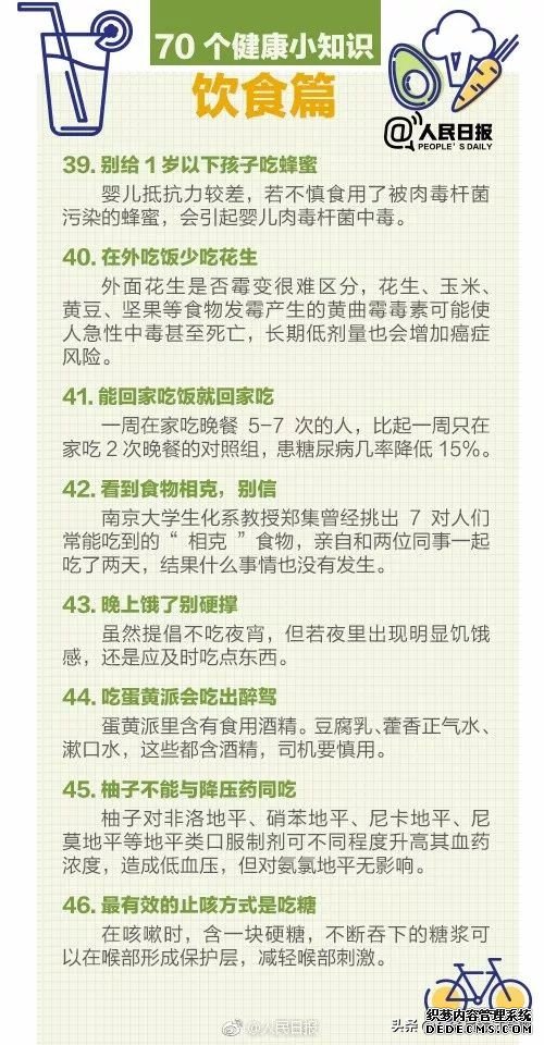 人民日?qǐng)?bào)發(fā)布：70個(gè)超實(shí)用健康小知識(shí)，值得收藏